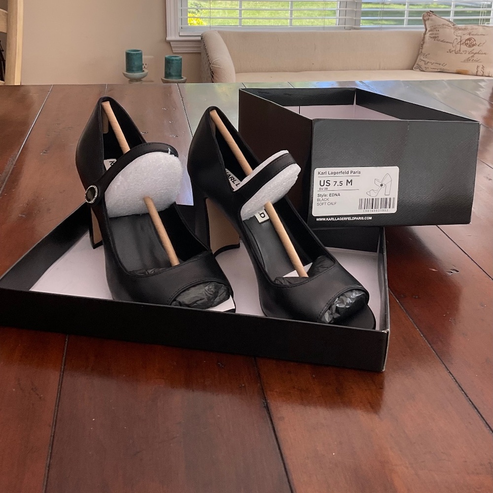 Karl Lagerfeld Paris Peep Toe Pump